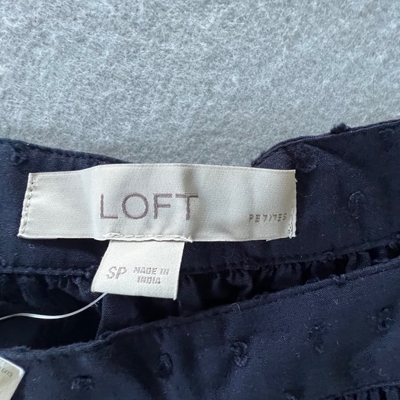 Loft Petite Navy Blouse with Polka Dots NWT - Picture 2 of 5